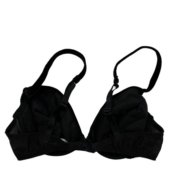 Warners Velvet Bewear Bra 36B Black Vintage - Picture 3 of 4